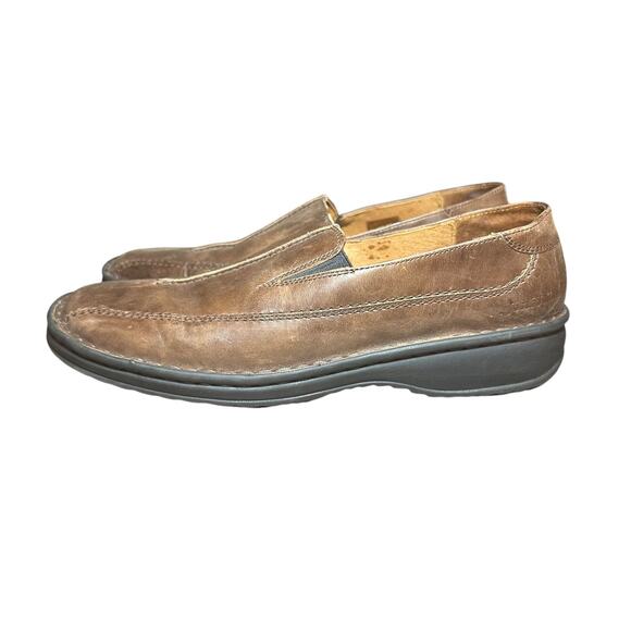 Josef Seibel Comfort loafer Sz 7.5 eu 40 Men Brown Leather Slip On sz 9 women’s - Picture 4 of 11